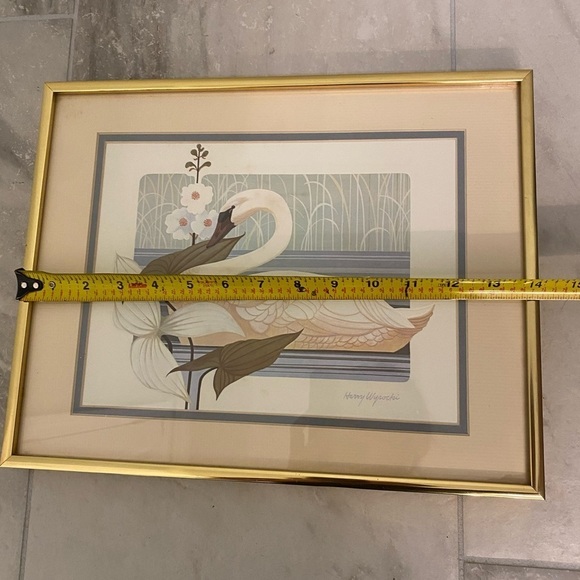 Rare Vintage Swan Lithograph Harry Wysocki Signed Asian Artwork - Picture 6 of 8